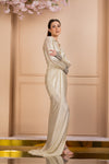 DIVINE EMBROIDERED SHIMMER GOWN Sideview