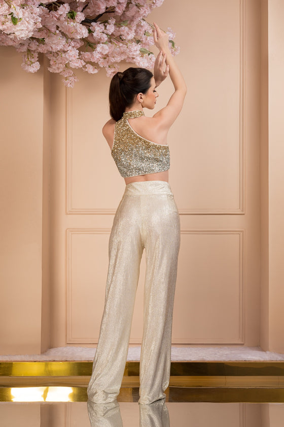 Divine Sequins Top and Baggy Pant Backview