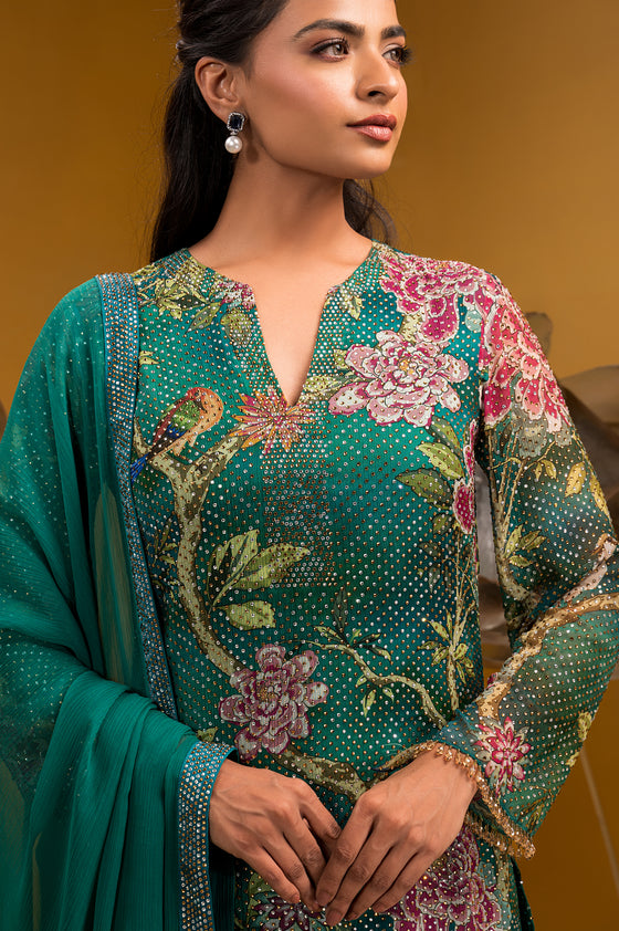 PRINTED LONG KURTA SET