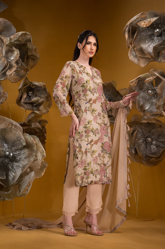 PRINTED LONG KURTA SET