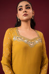 Buy Women's Embroidered Peplum Sharara Set | Q by Sonia