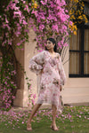 Light Pink Printed Kaftan Dress