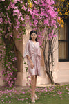 Pastel Pink printed Short Kaftan Dress