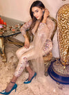 Nude Tone Fully Embroidered Kurta with Pant - Q by Sonia Baderia