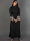 Moss Crepe Bell Sleeve Long Dress - Q by Sonia Baderia