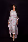 Chiffon Long Slip Printed Kaftan Dress - Q by Sonia Baderia