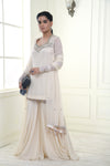 Embroidered Pastel Sharara Suit Set Sideview