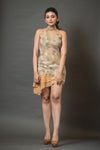 Multicolor Metallic Zari Embroidery Short Dress Size - M - Q by Sonia Baderia