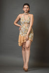Multicolor Metallic Zari Embroidery Short Dress Size - M - Q by Sonia Baderia