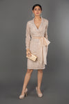 Rose Gold Fully Sequined Blazer Short Dress - Q by Sonia Baderia
