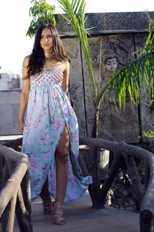  Long Floral Breeze Tube Dress - Q by Sonia Baderia