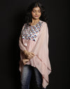 Crepe Multicolored Kaftan Top with Thread Embroidery - Q by Sonia Baderia