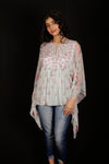 Floral kaftan top with sequin embroidery - Q by Sonia Baderia